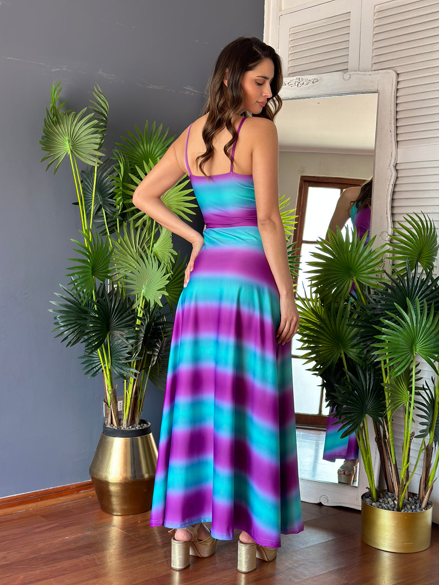 Vestido Paula Purple Rainbow