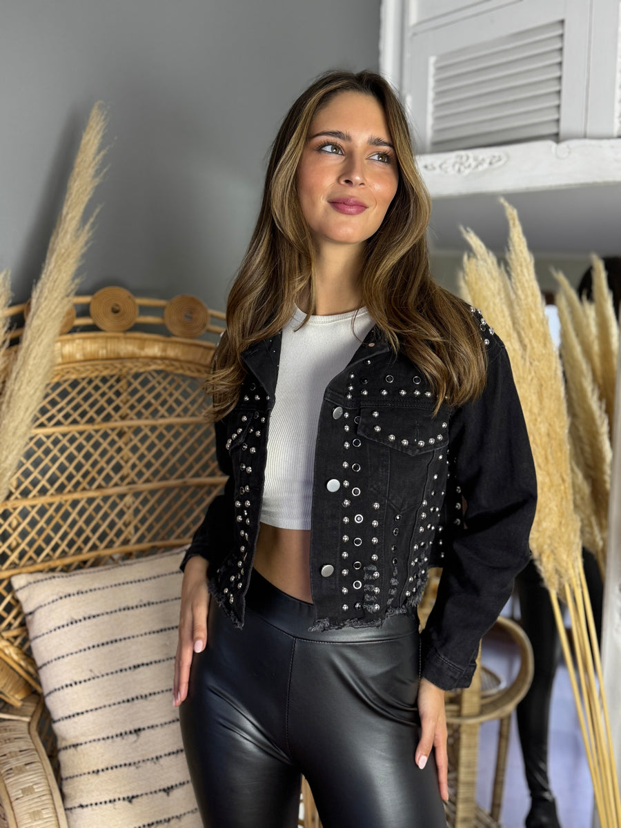Chaqueta Denim Charm Black