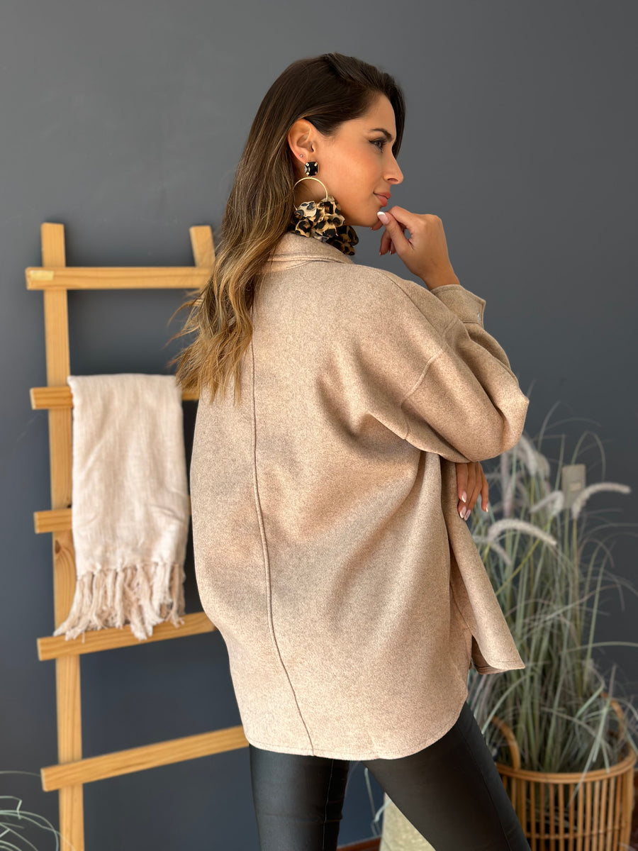 Chaqueta Camisera Arena