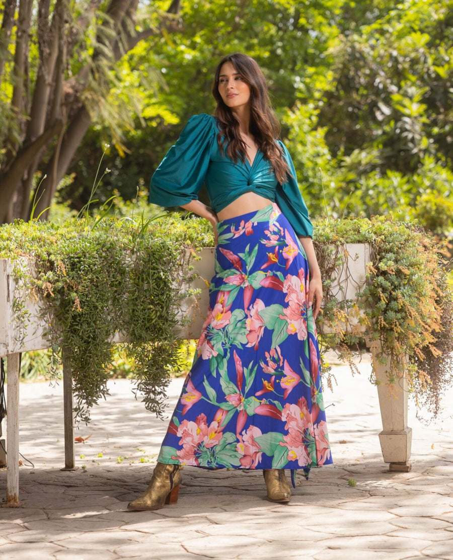 Falda Cate Blue Paradise