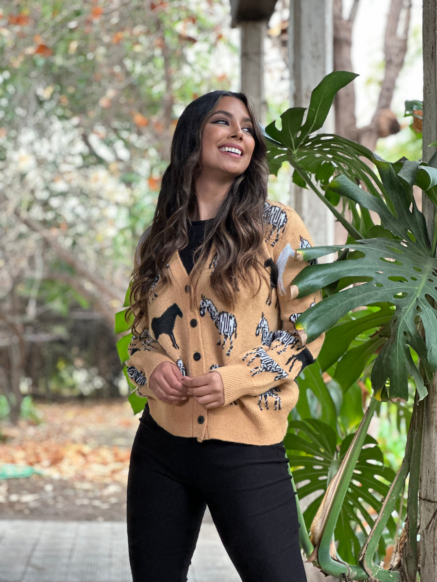 Sweater Love Zebra Mostaza