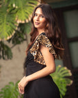 Vestido Mini Poly Negro Print