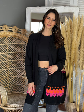 Cardigan Love & Flúor Naranjo
