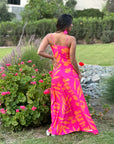 Vestido Paula Tropical Fucsia