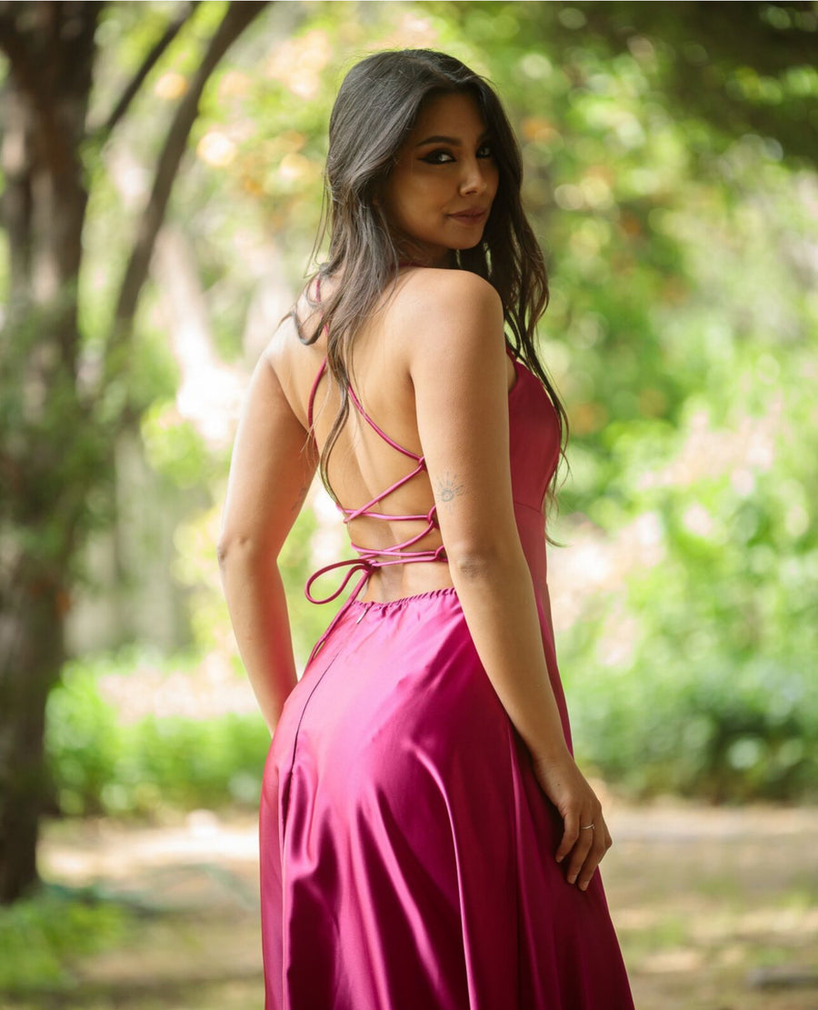 Vestido Fiorella Fucsia