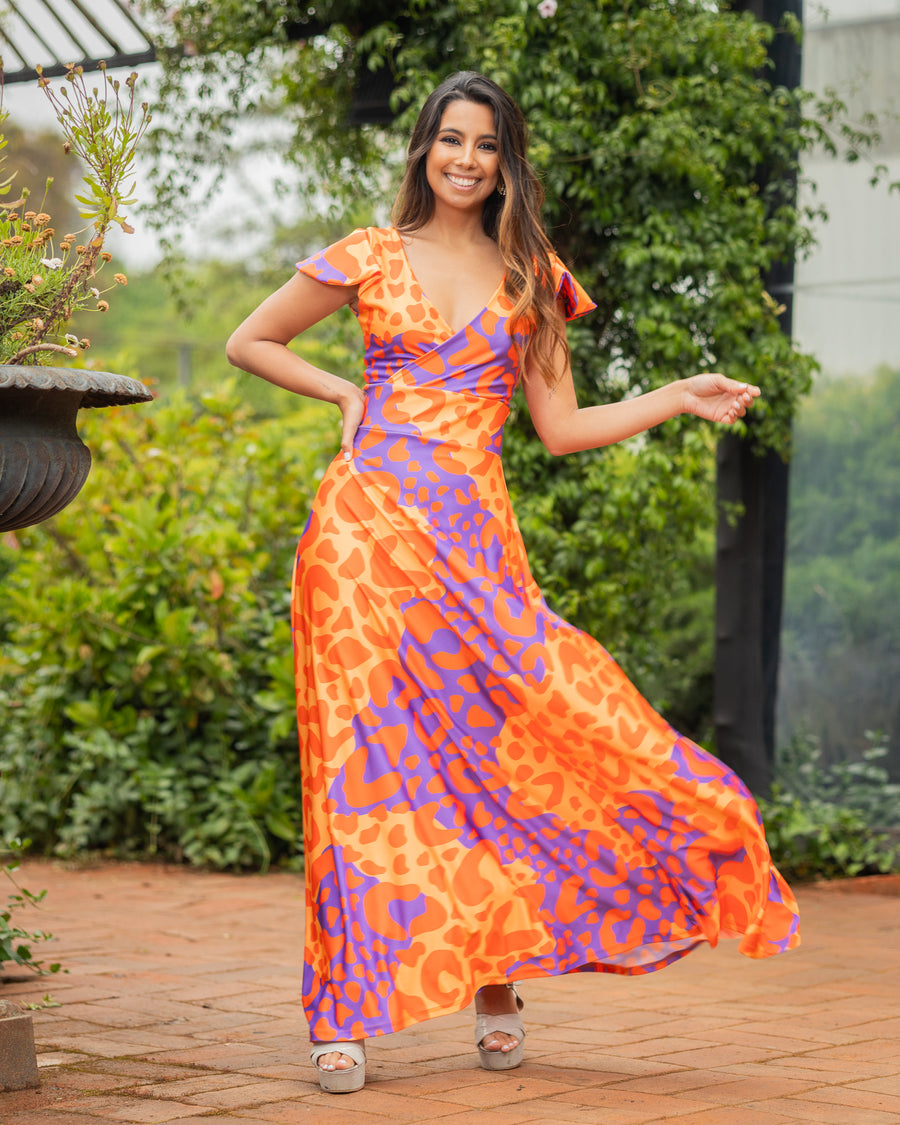 Vestido Ana Flúor Sabana Naranjo