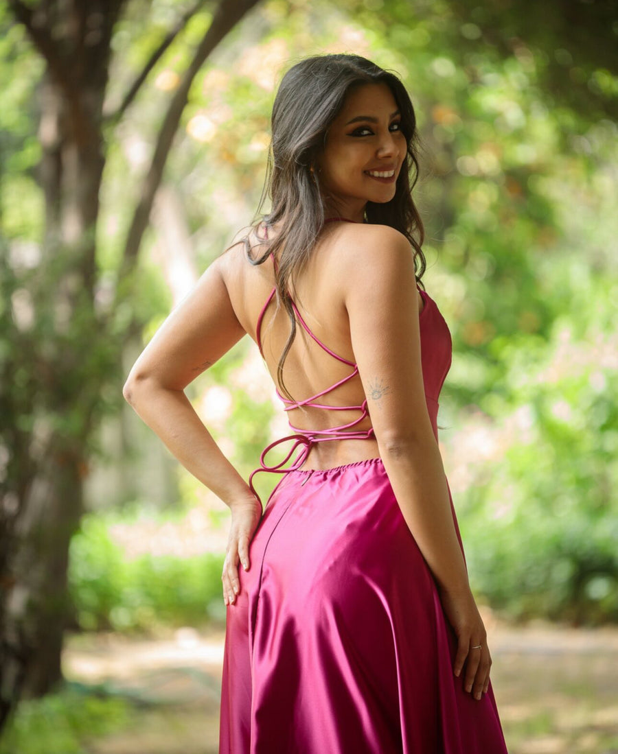 Vestido Fiorella Fucsia