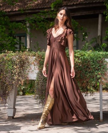 Vestido Dora Chocolate