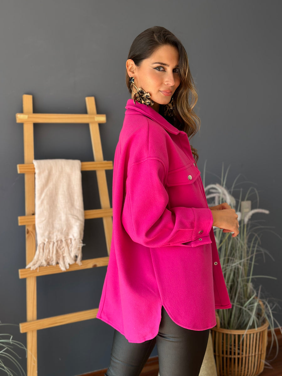 Chaqueta Camisera Fucsia