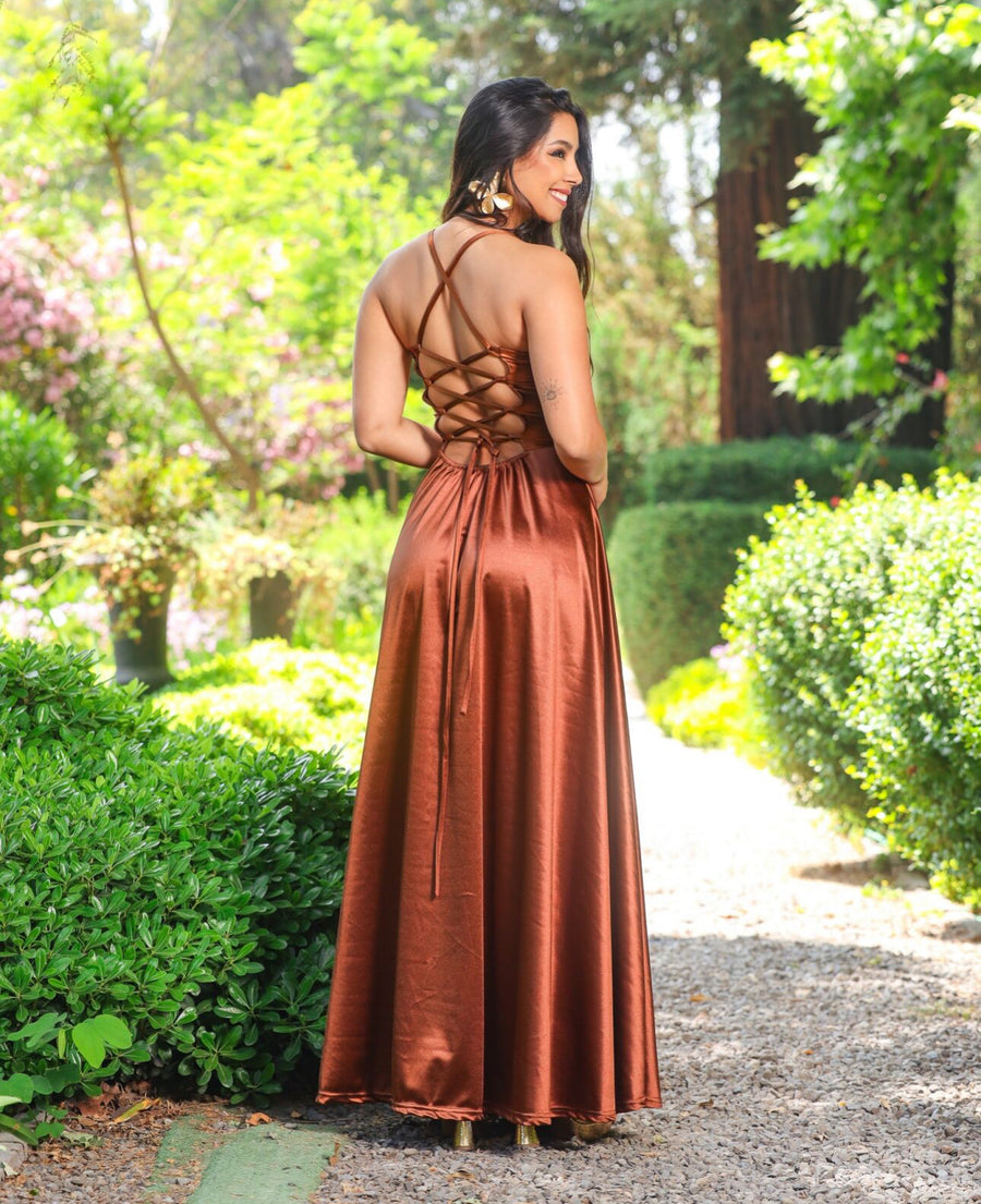 Vestido Amalia Cobre