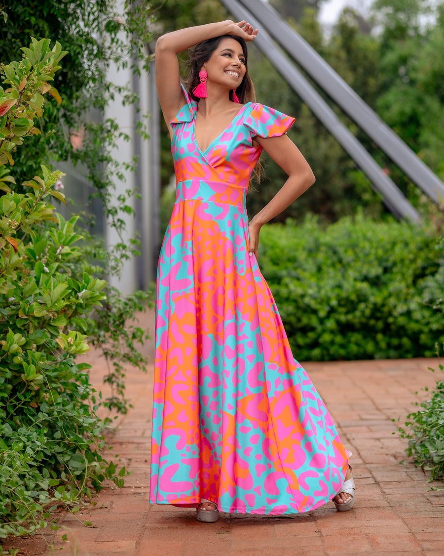 Vestido Ana Flúor Sabana Fucsia